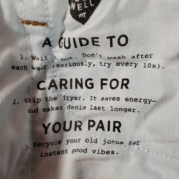 Madewell 10” High‎ Rise Skinny Blue Jeans Size 24" Tall - Picture 13 of 13